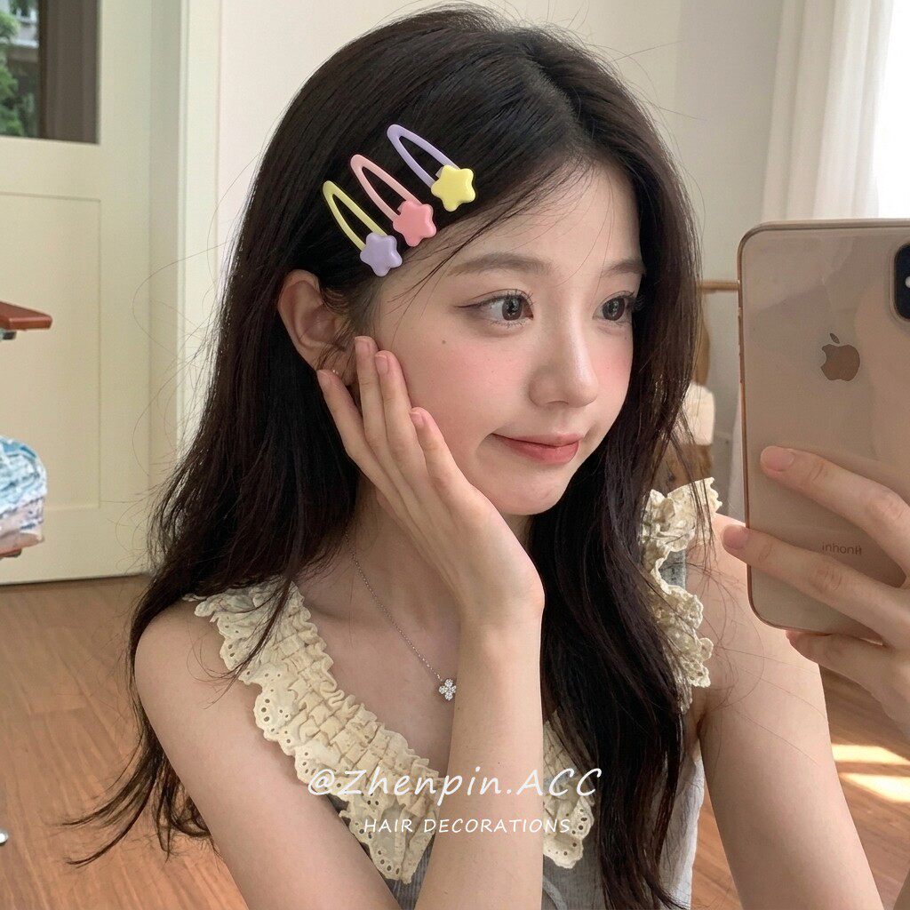 韩版甜美星星心形少女BB夹多件装