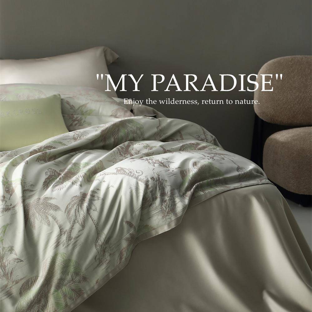 JC.欧式古典艺术100支全棉色织提花四件套高档纯棉大气床上用品