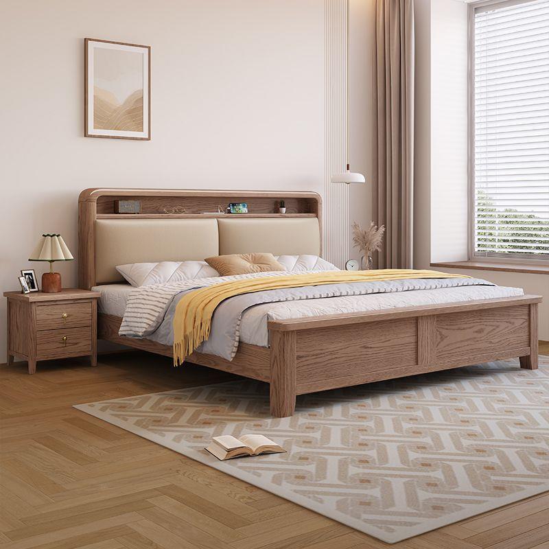 北欧白蜡木实木床极简轻奢1.8x2米现代简约主卧大床1.5米软靠婚床