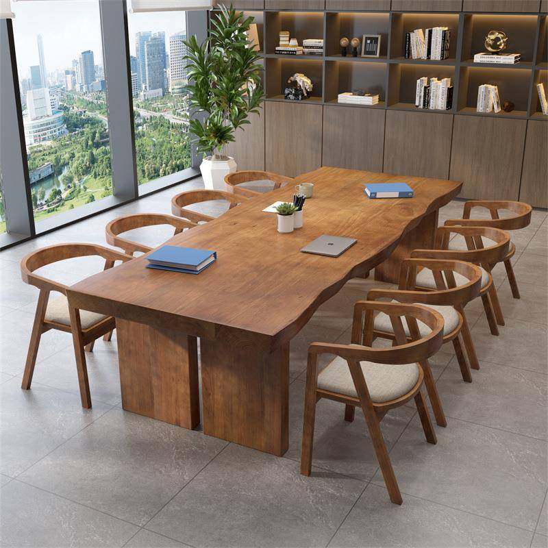 北欧实木大板创意大型洽谈接待桌椅组合简约复古休闲办公会议桌子,自行车/骑行装备/零配件,更多零件/配件,淘宝优惠券,粉丝福利购,淘宝优惠卷