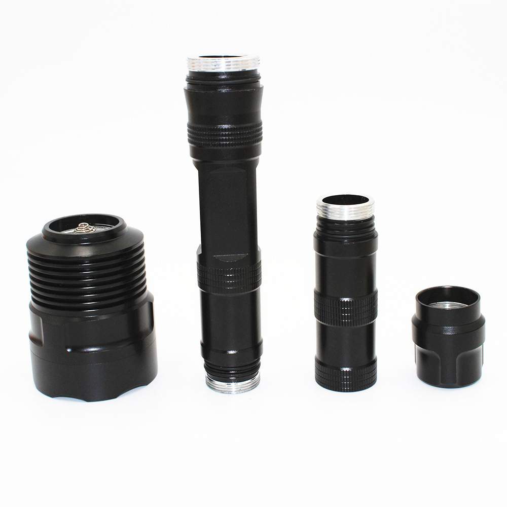 直销户外3灯L2强光远射手电筒 带加长管LED手电筒 18650