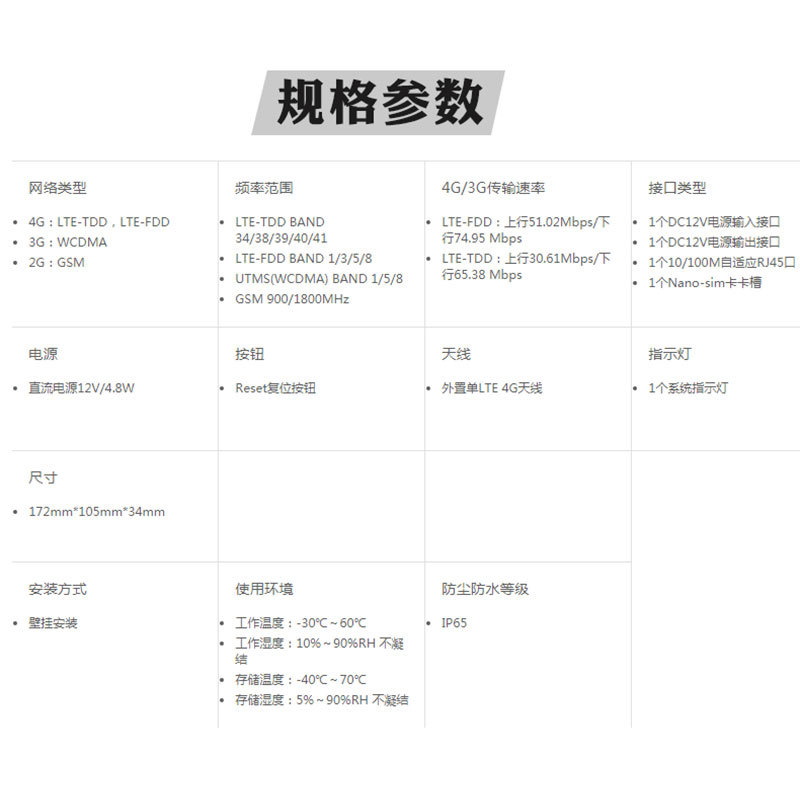 TP-LINK室外4G移动路由器三网通