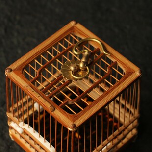 精品徽派名家李永攀方形老玉竹蝈蝈竹雕竹制蛐蛐子