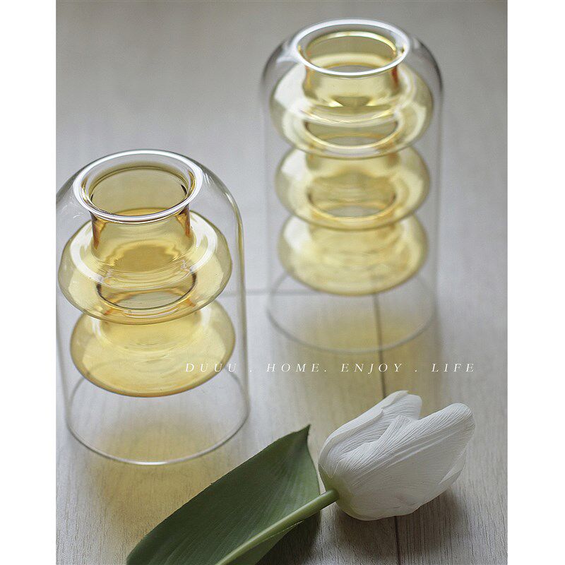 琥珀色层创意插瓶器居客厅香薰饰