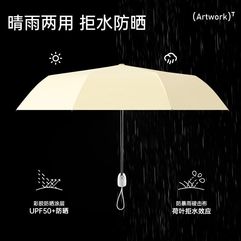 西卡图小狗乖乖自动雨伞学生上学遮阳伞晴雨两用女