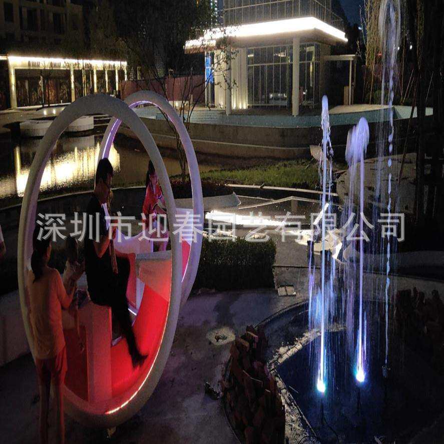 智慧公园游乐互动喷水动感单车脚踏喷泉发电单车水景设备装置