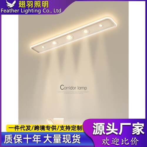 led简约现代长条过道吸顶灯走廊阳台灯创意卧室客厅玄关中山灯具