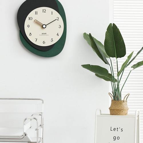 EMITDOOG免打孔钟表挂钟客厅现代简约装饰背景墙面个性创意网红品