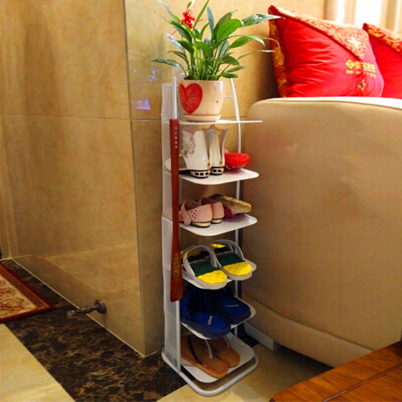 欧式铁艺创意家用鞋柜门口外楼道小户型浴室金属鞋架窄多层