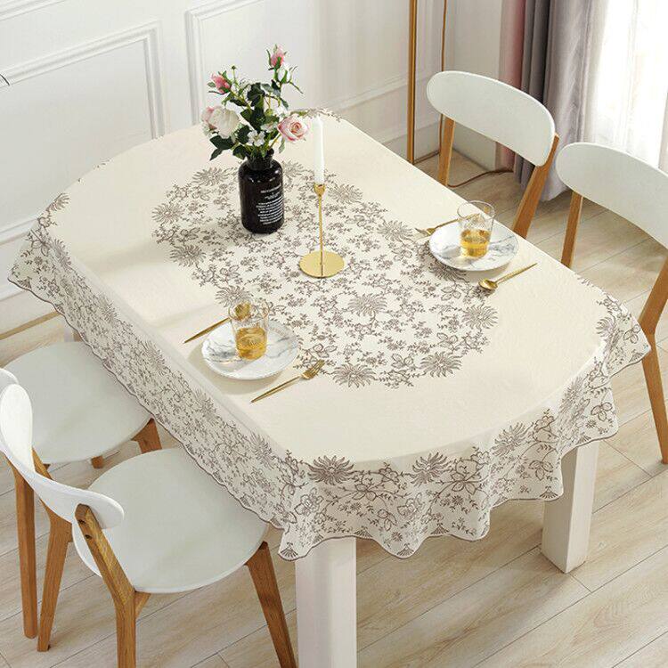 长方形餐桌布防水防烫防油欧式桌布布艺c台布防水免洗椭圆桌垫