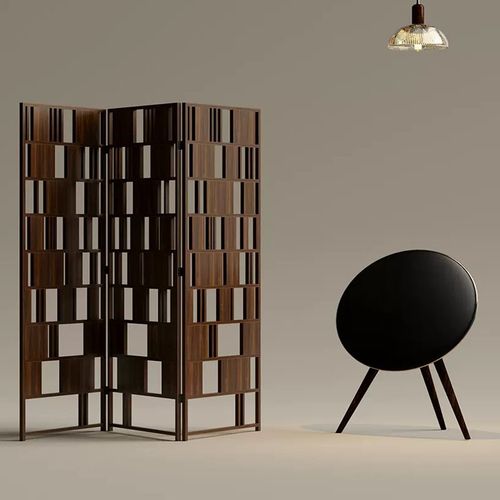 复古实木法式镂空屏风隔断客厅折叠入户办公室设计师创意定制