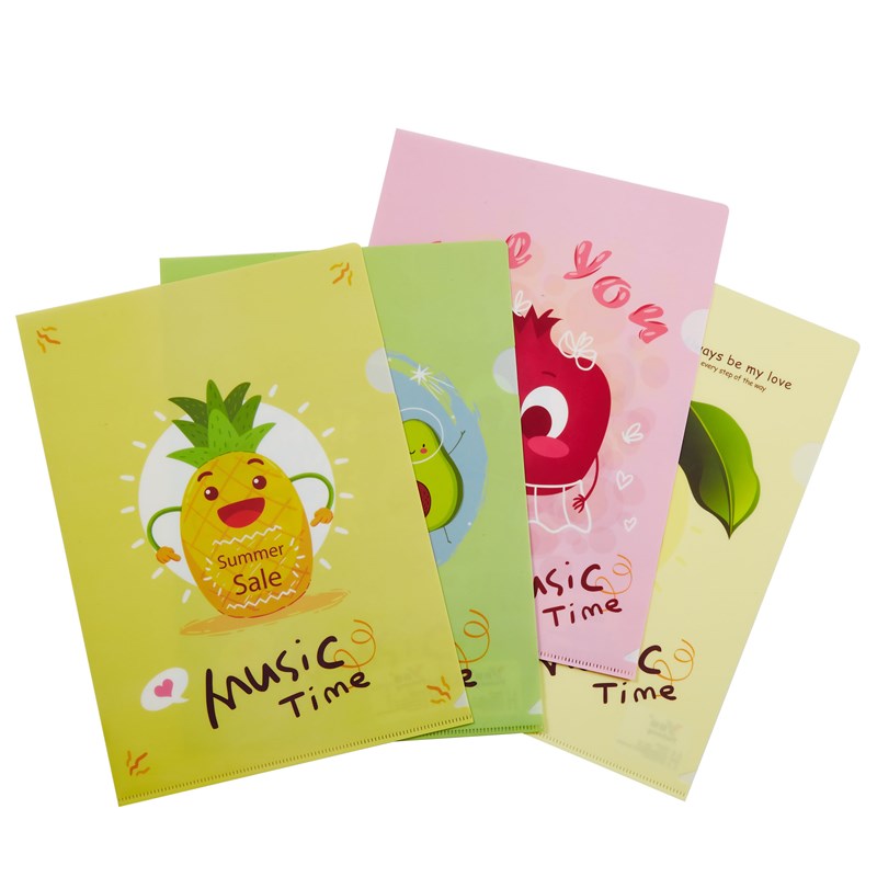 l型文件夹定制学生a4透明插页收纳夹a5单页资料夹办公用品