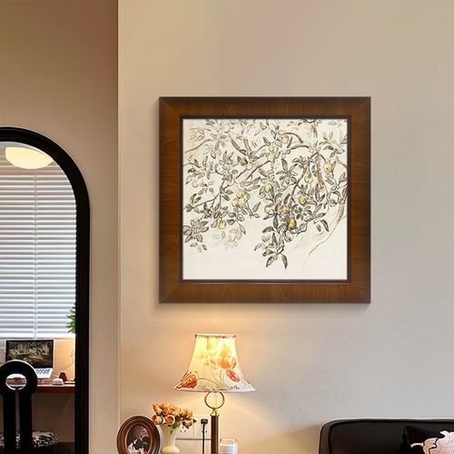 平安果法式中古风客厅装饰画玄关餐边柜挂画美拉德壁画