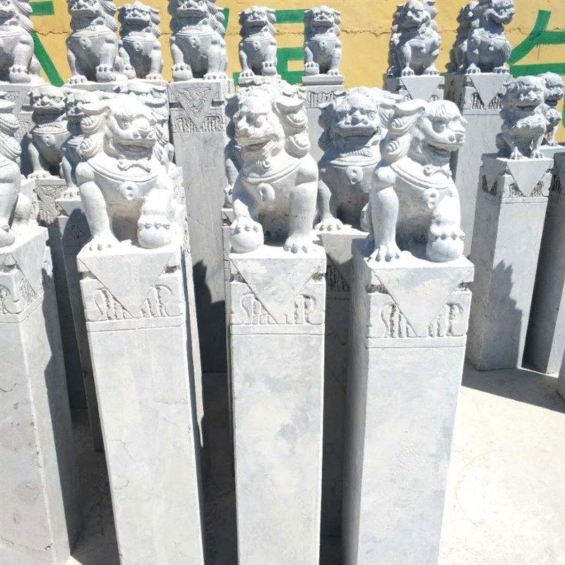 石雕拴马桩青石拴马桩狮子麒麟貔貅大象拴马桩仿古拴马桩庭院摆件