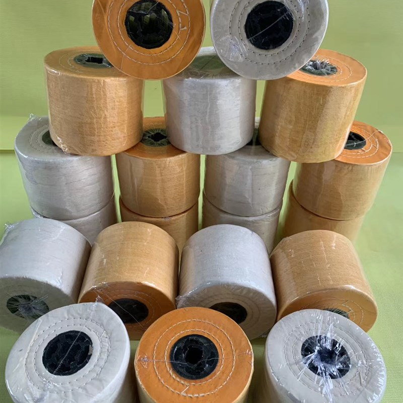 拉丝机白布轮 镜面抛光轮 不锈钢抛光轮打磨轮 十字芯珍珠绒布轮