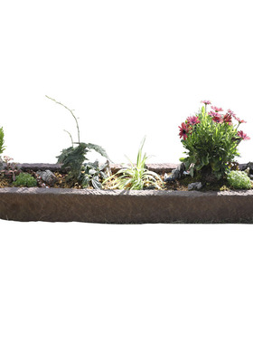 石槽花器摆件土培花盆茶室民宿水培花缸花园阳台装饰庭院创意花槽