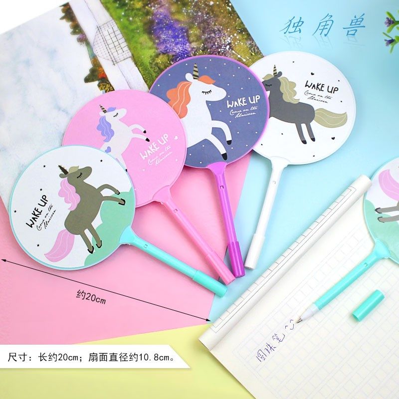 扇子笔圆珠爱订做地推小礼品辅导班招生宣传广告笔