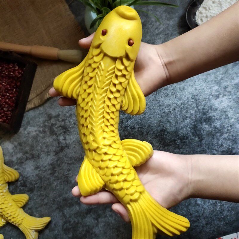 超大号锦鲤鱼模具过年馒头鱼模具大小号鱼形模具木质面食糕印商用