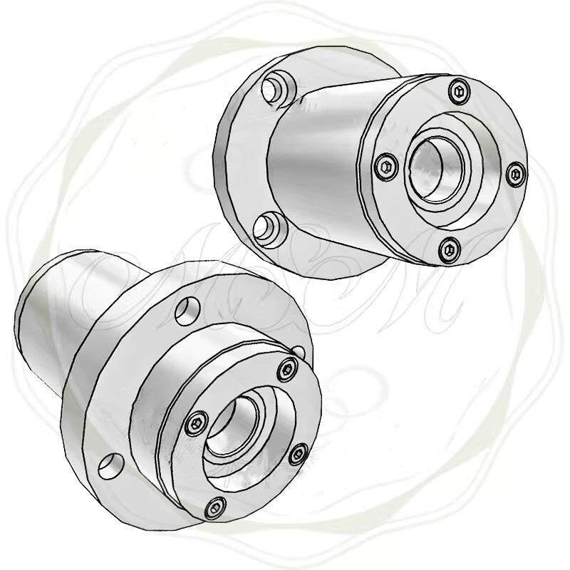 BJB02 双轴承座组件外圈固定嵌入引导式法兰型BJB01 GBGY GBGYB
