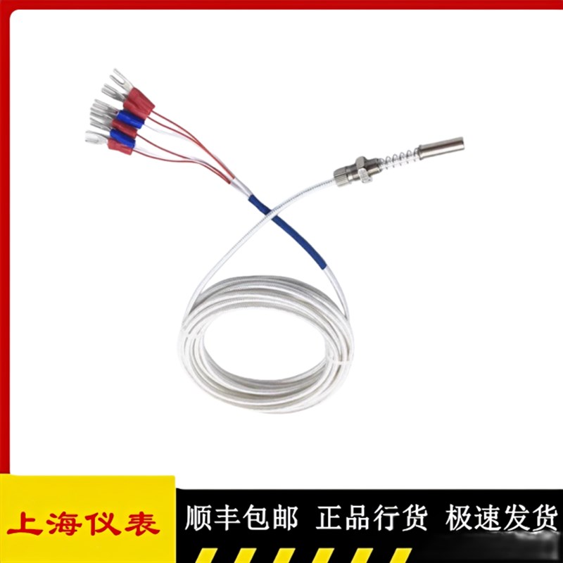 上海仪表 WZfPM/WZPM2-001 端面铂电阻 PT100 6*20mm  双支六线