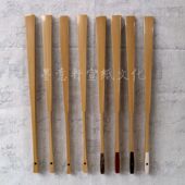 9.寸方玉竹折扇水磨镶嵌扇骨马牙琵琶头书画文玩礼品文扇子