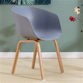 现代靠背椅实木餐椅创意椅书桌椅办公接待