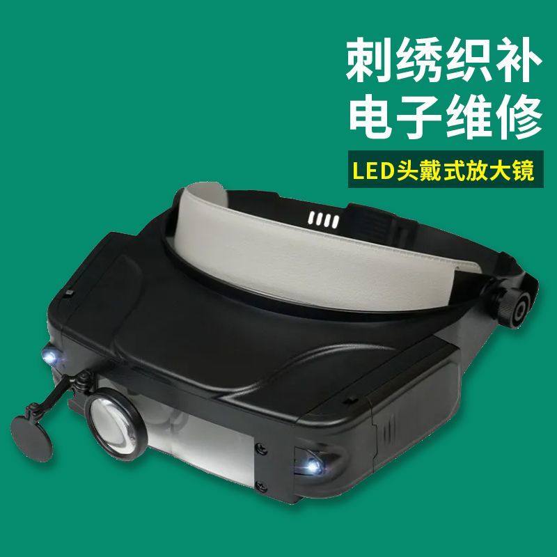 头戴式放大镜带LED老人阅读