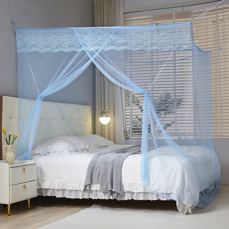 老式蚊帐b家用双人床传统加密农村1.8米大床卧室1.5m绑绳通用落地