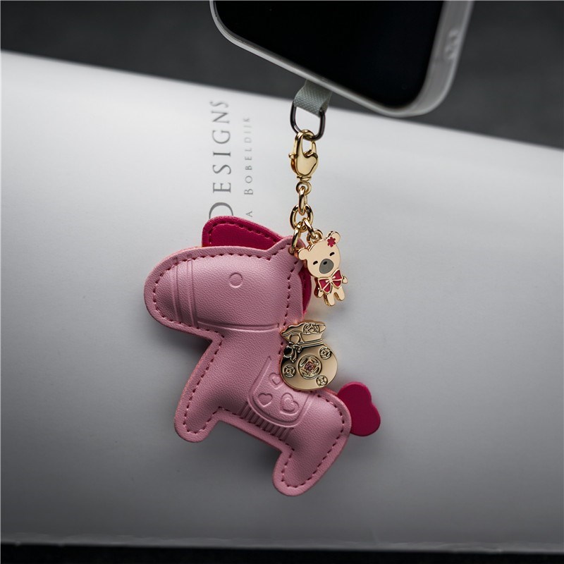 米勒斯马上有钱手机绳挂饰可x爱精致高级感男女情侣手机链短款挂