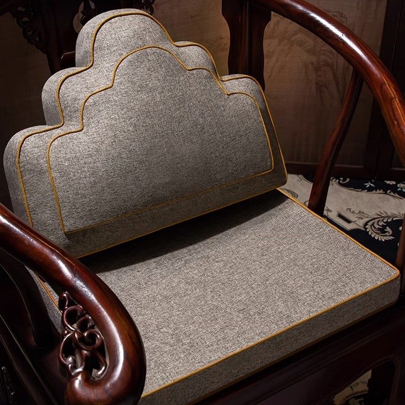 红木椅子坐垫实木家具沙发垫四季棉麻茶椅垫茶桌餐椅座垫定制