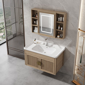 新浴室柜洗漱台壁挂式 洗脸盆阳台洗手盆一体陶瓷盆