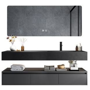 设计师定制岩板浴室柜现代洗手池洗脸台盆柜洗漱台