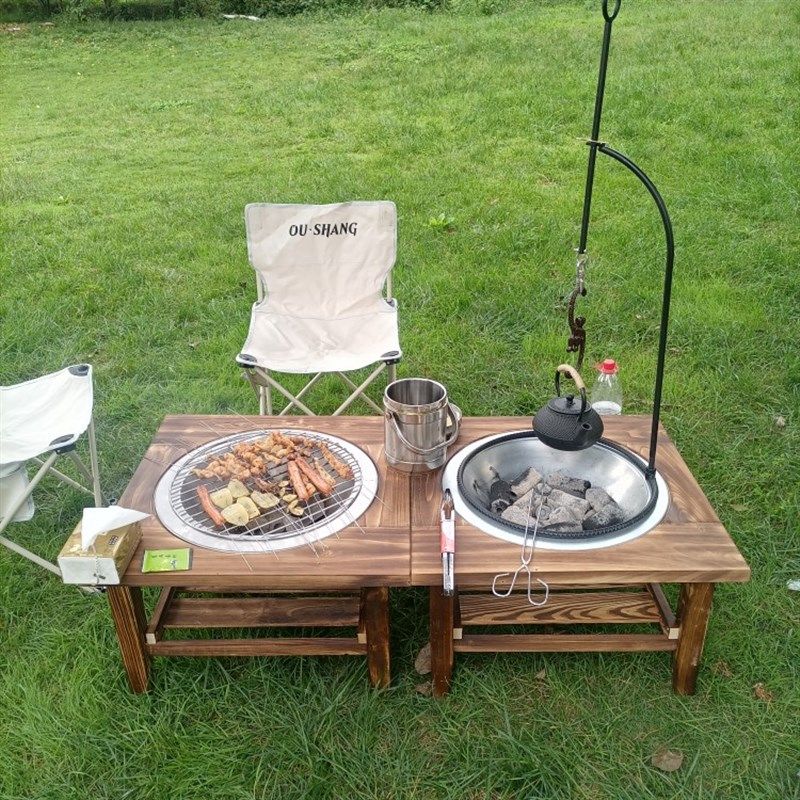 实木老式烤火盆铸铁炭火盆冬季取暖烤火炉室内家用炭盆烧烤架碳盆,厨房/烹饪用具,烧烤炉,淘宝优惠券,粉丝福利购,淘宝优惠卷