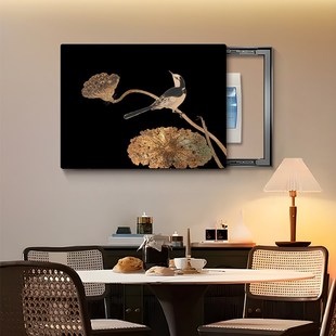 法式中古风电表箱装饰画遮挡强弱配电箱盒挂画新款电箱盖