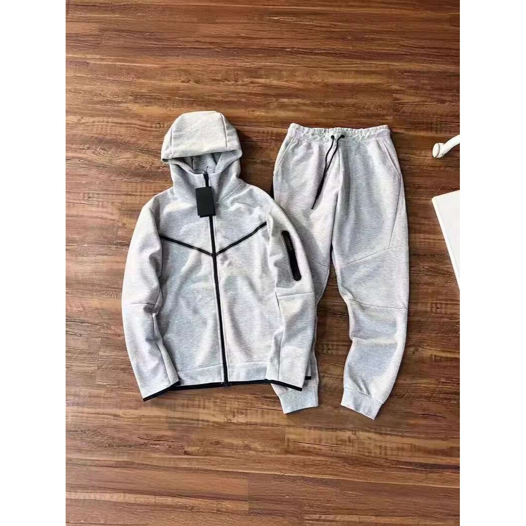 连帽拉链衫套装男士春秋季新款运动休闲服外套小脚裤套装