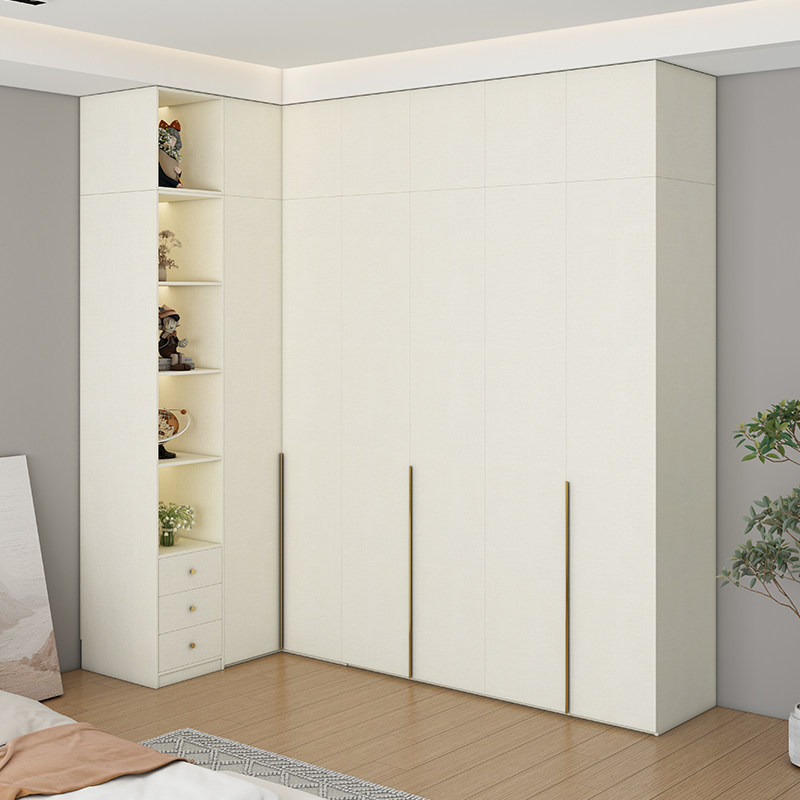 级加顶部带转角柜放步入式型衣帽间卧室柜子