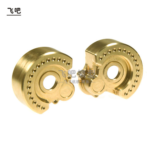 TRAXXAS TRX4 桥边黄铜配重块 齿轮箱盖加重块 前后通用 数量一对