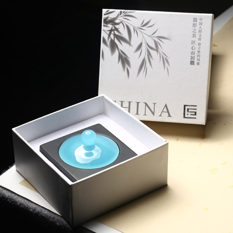 精选可磨墨砚台书法不干墨安徽歙砚天然带盖小砚台通货小楷砚研墨