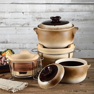 复古耐温砂锅煲仔饭 明火防干烧 炖锅汤煲煲黄焖鸡锅潮汕砂锅粥