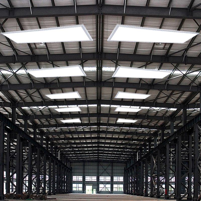 超薄led长条吊灯办公室吊线灯会议室长方形嵌入式平板铝材灯