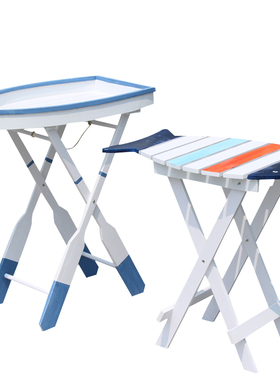 地中海风格装饰船桌客厅茶几边几电话桌书报桌儿童房装饰活动