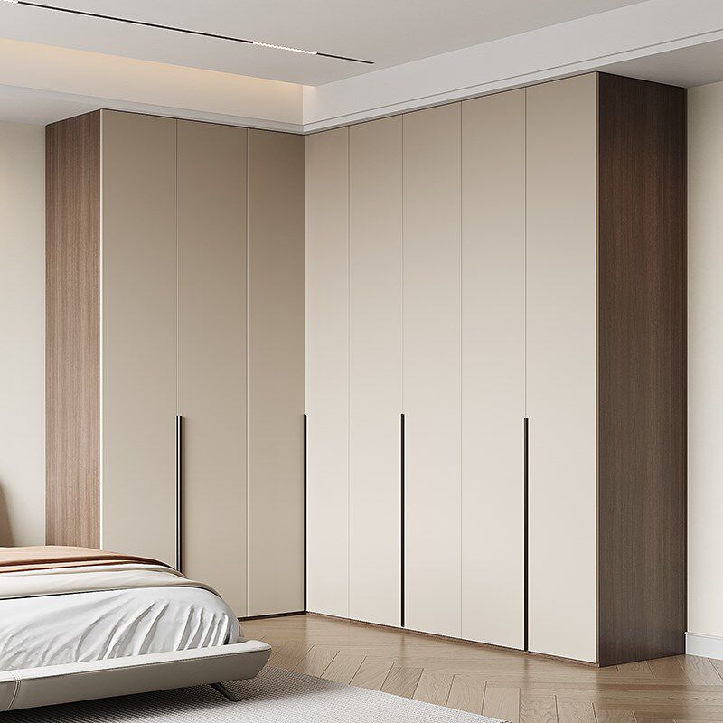 L型转角家用卧室衣帽间隔断柜小户型一门到顶实木颗粒板衣橱