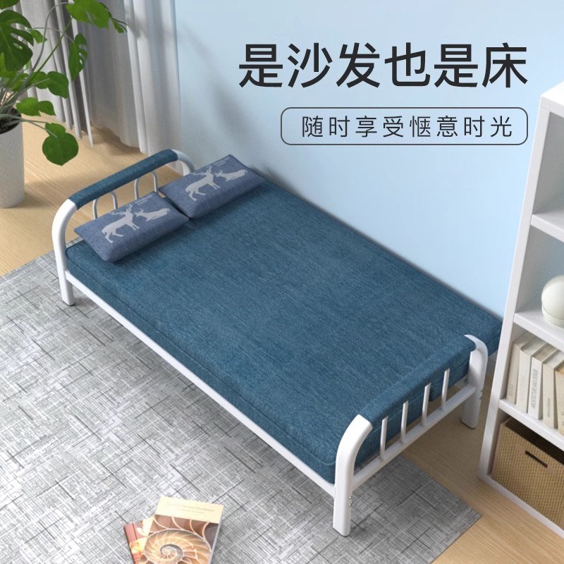 可拆洗布艺沙发小户型多功能折叠沙发床两用简易单人双人懒人沙发