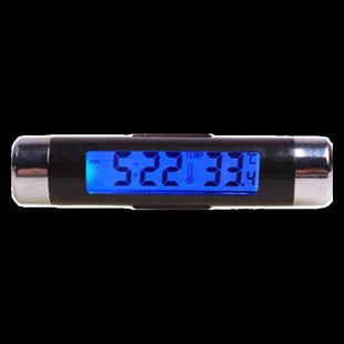 汽车用车内精度电子数字出风口温度计时间显示器夜光车载时钟表