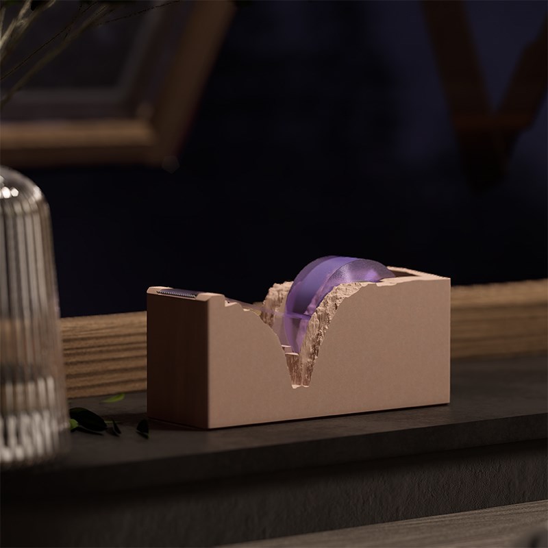 另一边水泥胶带座小号胶台时尚办公胶布机胶纸座胶带架胶带切割机