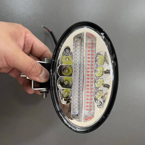 收割机LED灯英虎巨明勇猛收割机械超亮椭圆形射灯通用雷沃爆闪灯