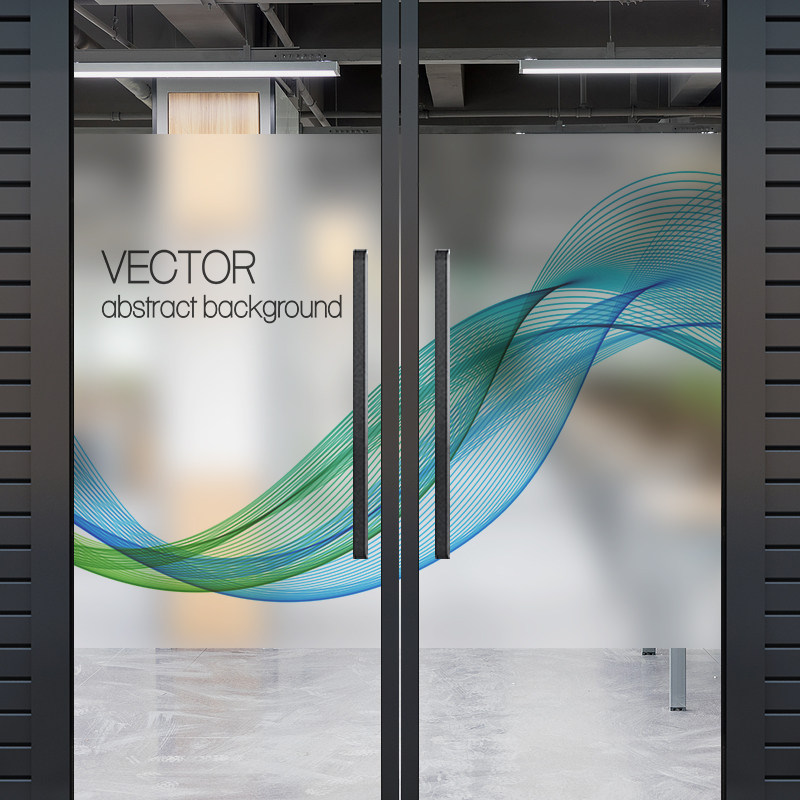 几何渐变线条办公室装饰磨砂玻璃膜会议室过道玻璃墙门静电纸,家居饰品,玻璃膜/贴,淘宝优惠券,粉丝福利购,淘宝优惠卷