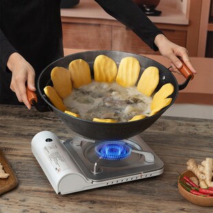 中华老字号非遗老式 耳铁锅铸铁锅燃气灶用炒锅