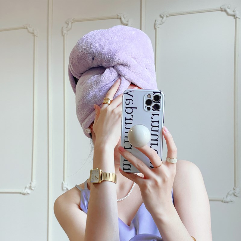 aobadiya加厚干发帽速干吸水不掉毛洗头干发毛巾女士长发彩色