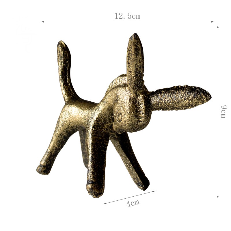 铸铁小毛驴铁艺桌面摆设倔驴装饰品家居摆设驴子复古怀旧纸镇摆件